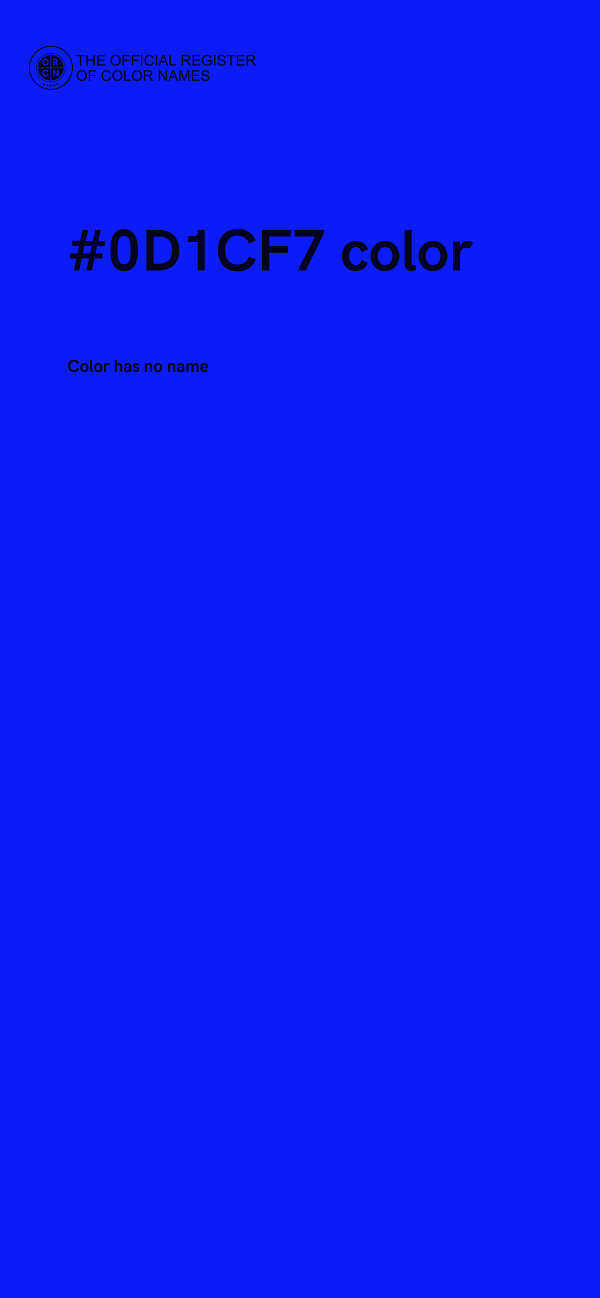 #0D1CF7 color image