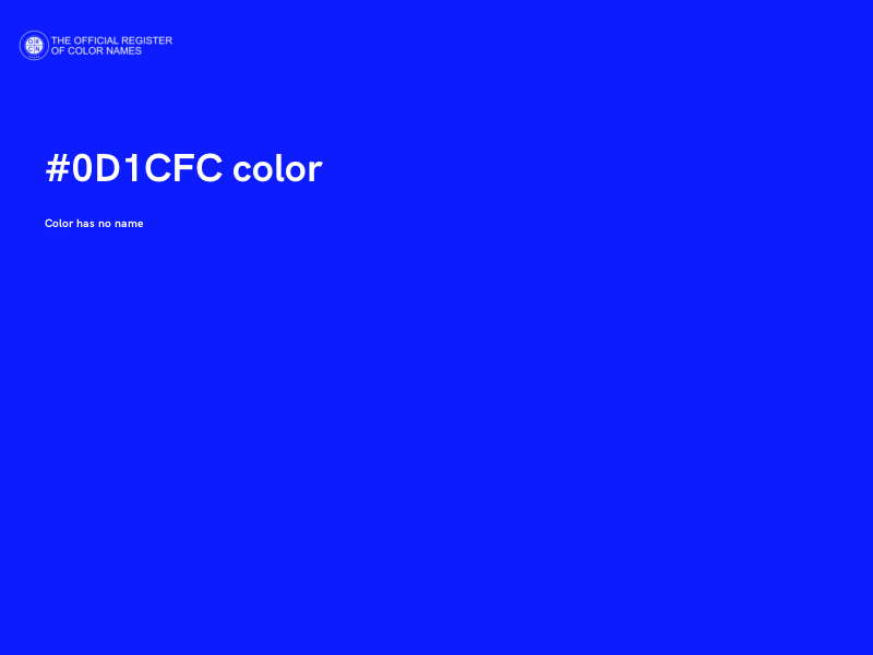 #0D1CFC color image