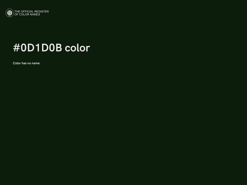 #0D1D0B color image