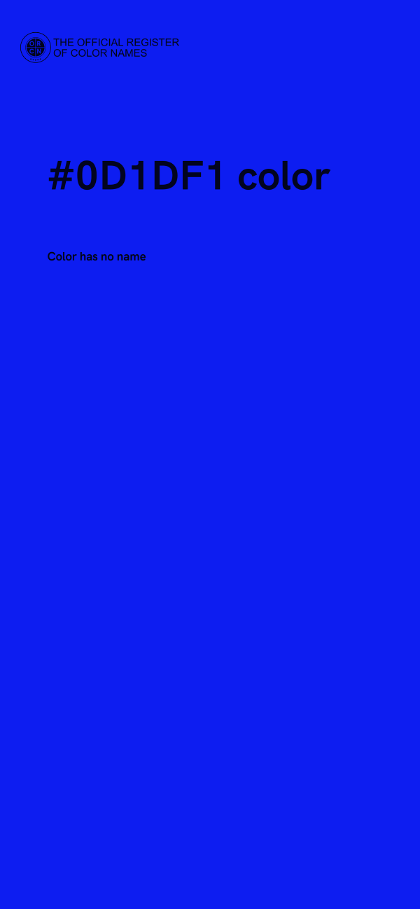 #0D1DF1 color image