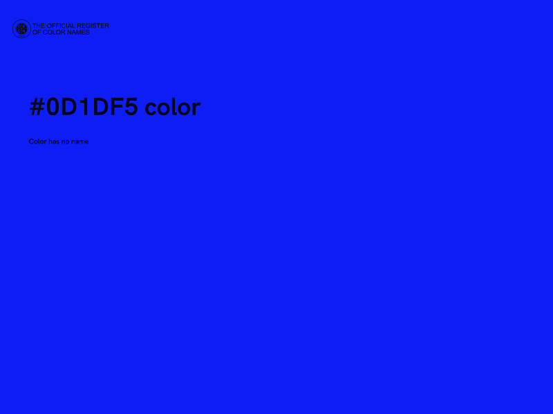 #0D1DF5 color image