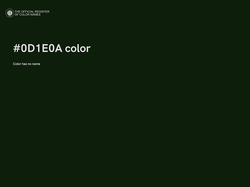 #0D1E0A color image