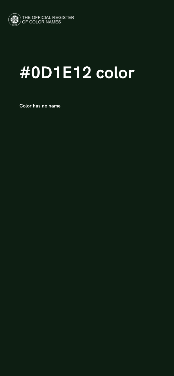 #0D1E12 color image