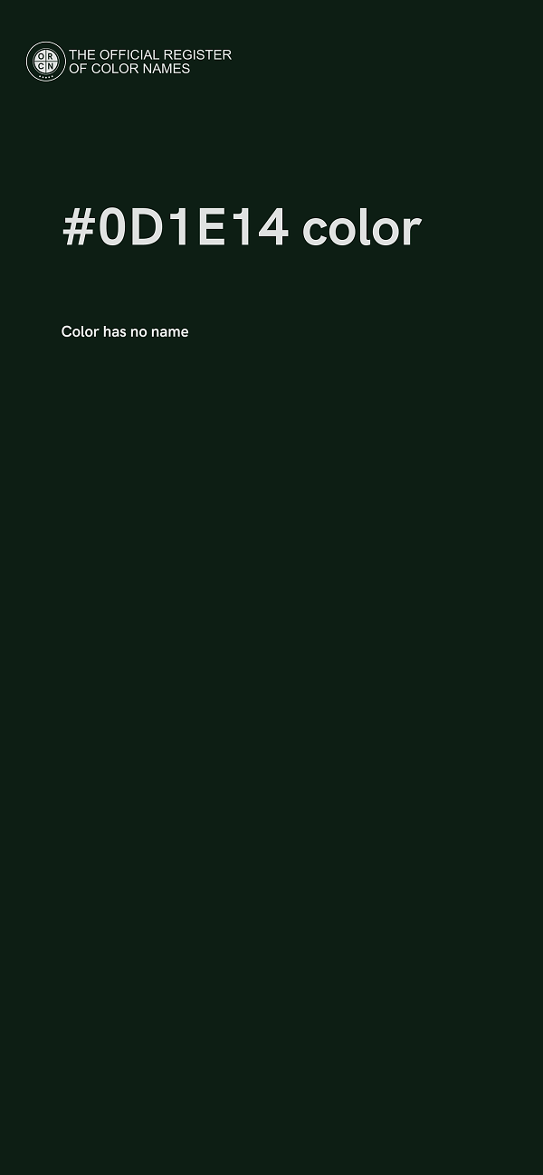 #0D1E14 color image
