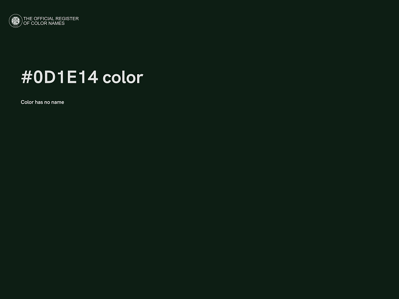 #0D1E14 color image