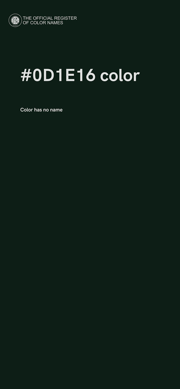 #0D1E16 color image