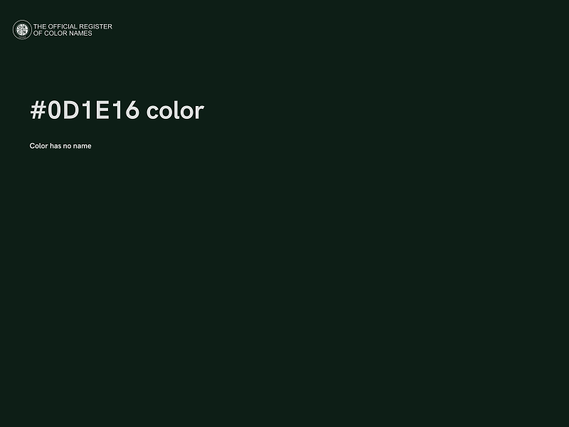 #0D1E16 color image
