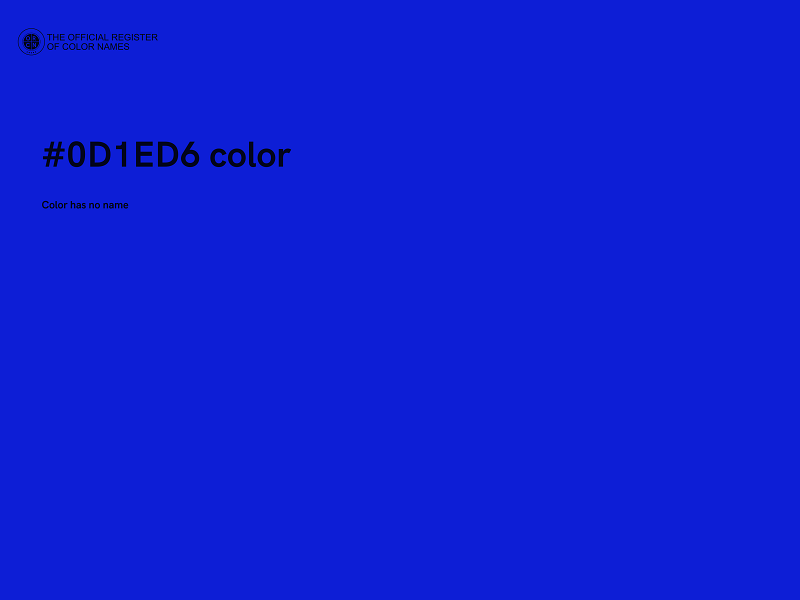 #0D1ED6 color image