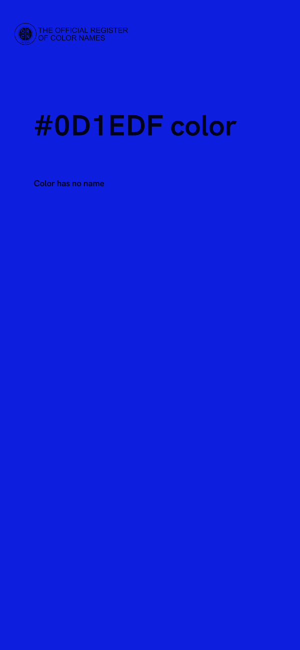 #0D1EDF color image