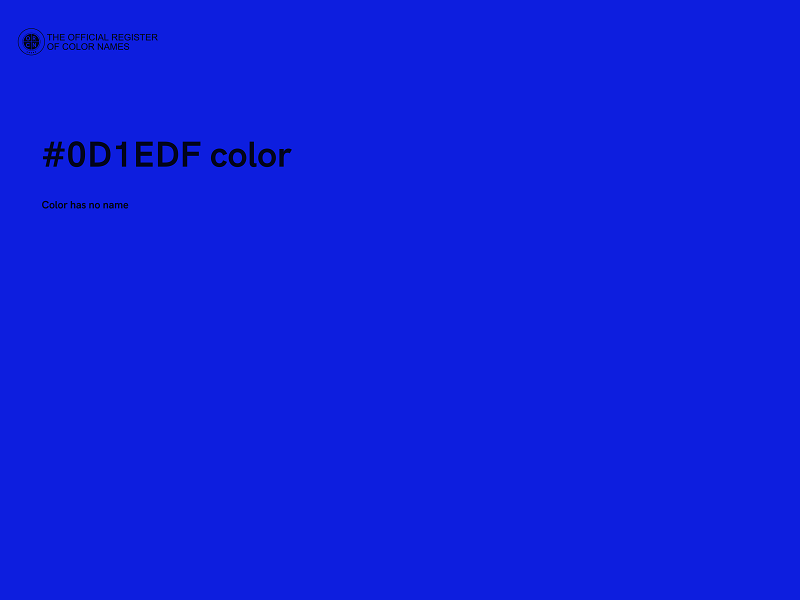 #0D1EDF color image