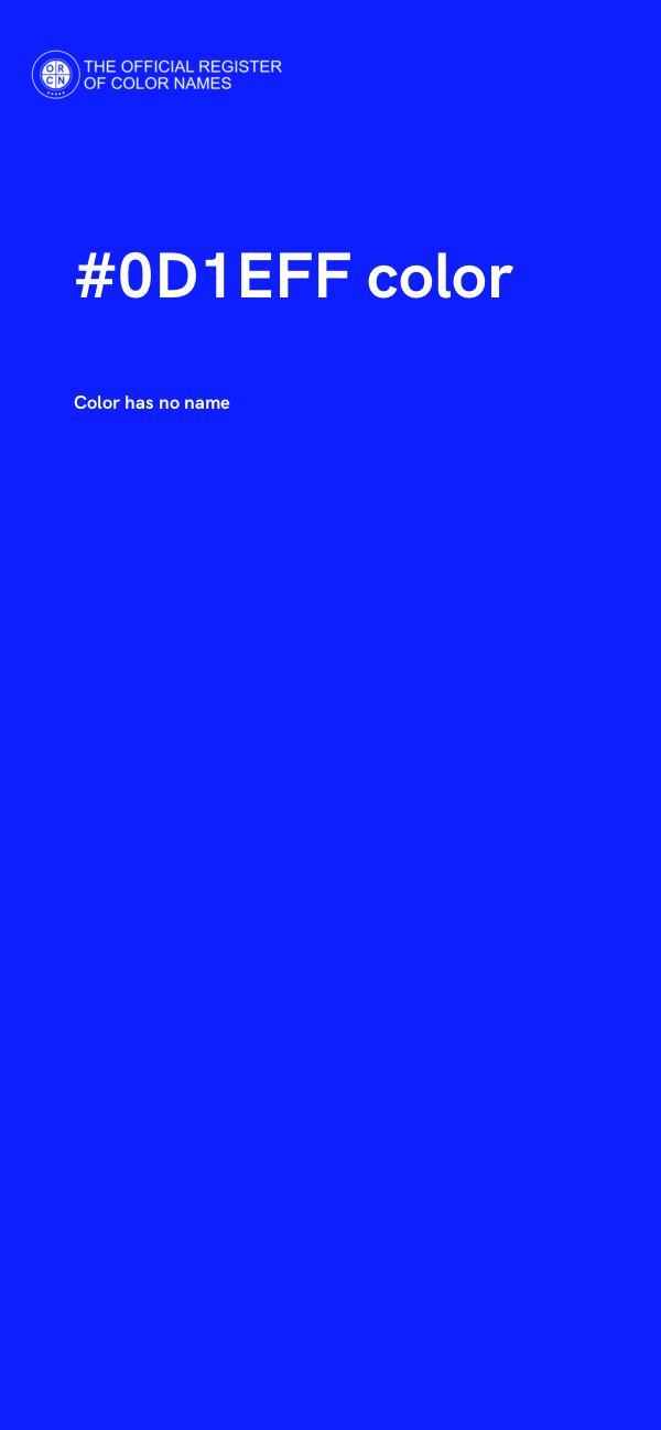 #0D1EFF color image