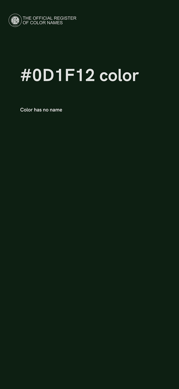 #0D1F12 color image