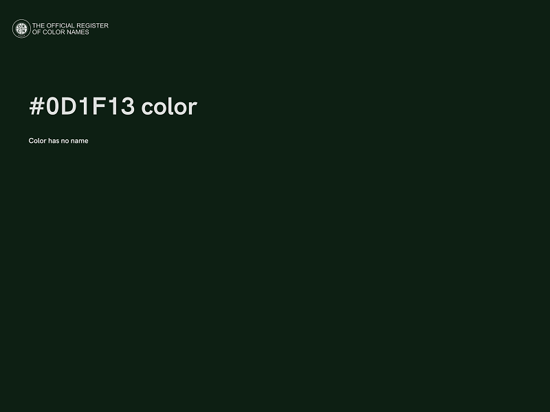 #0D1F13 color image