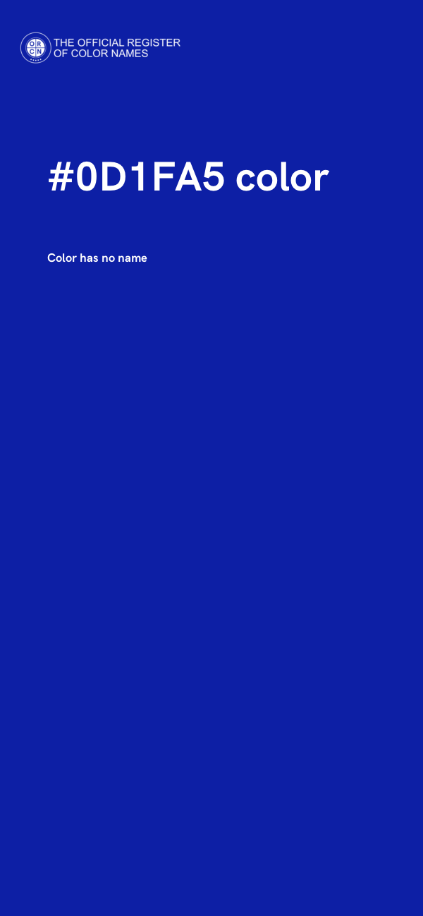 #0D1FA5 color image