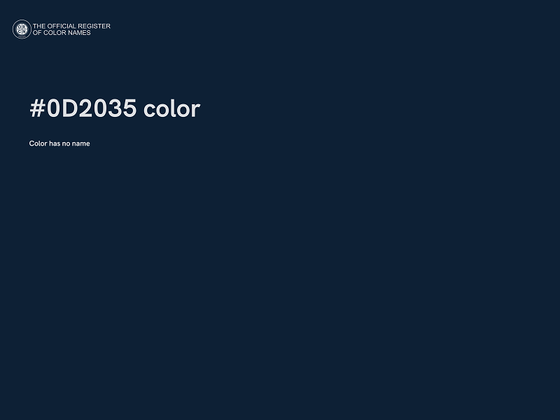 #0D2035 color image