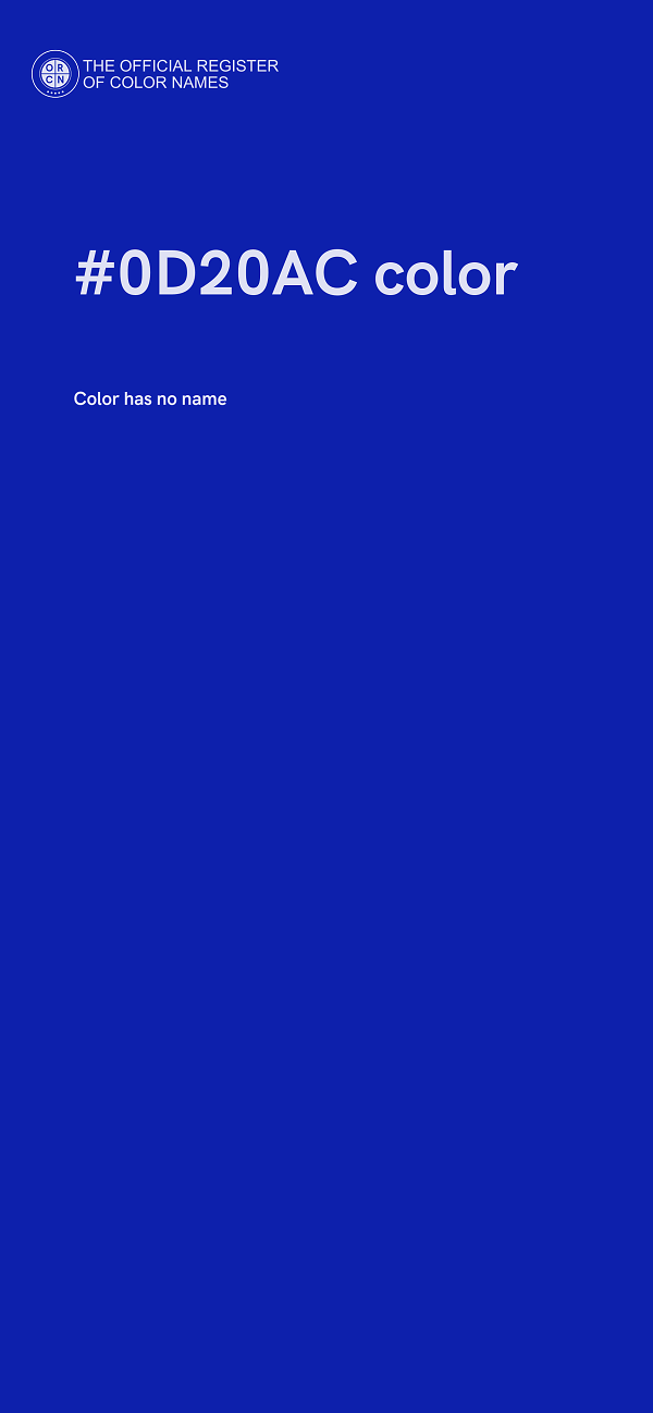#0D20AC color image