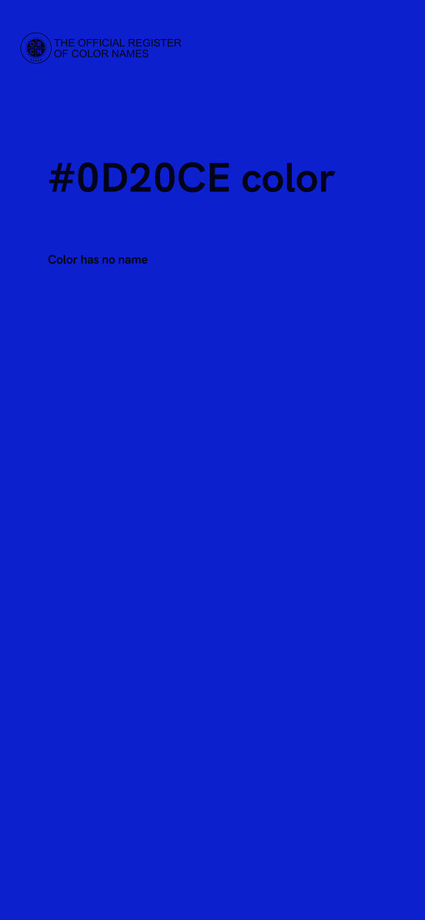 #0D20CE color image