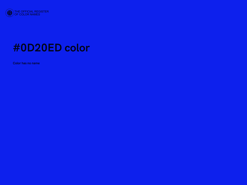 #0D20ED color image