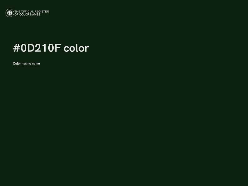 #0D210F color image