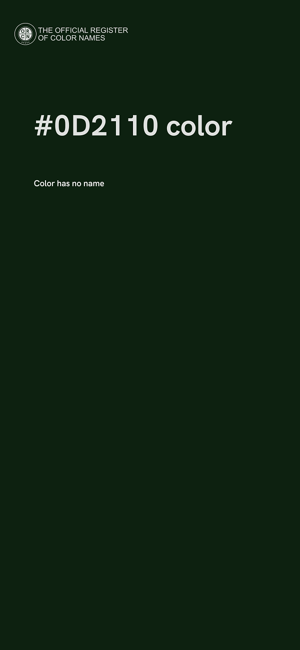 #0D2110 color image