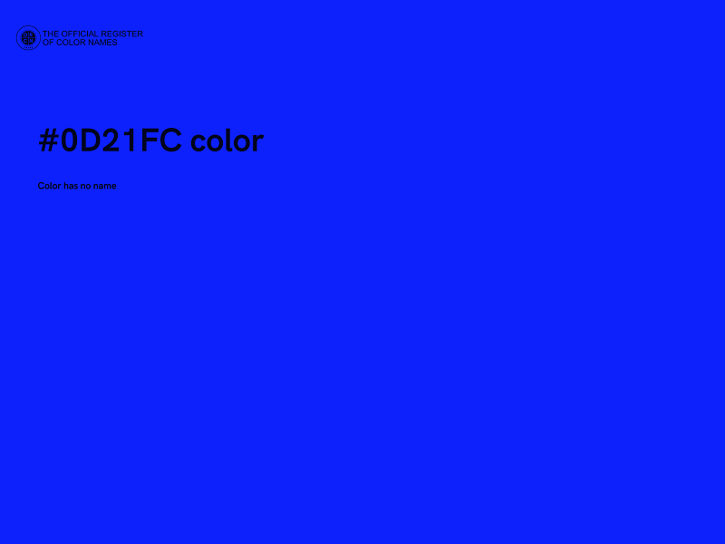 #0D21FC color image