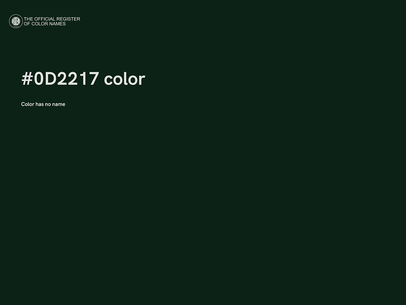 #0D2217 color image