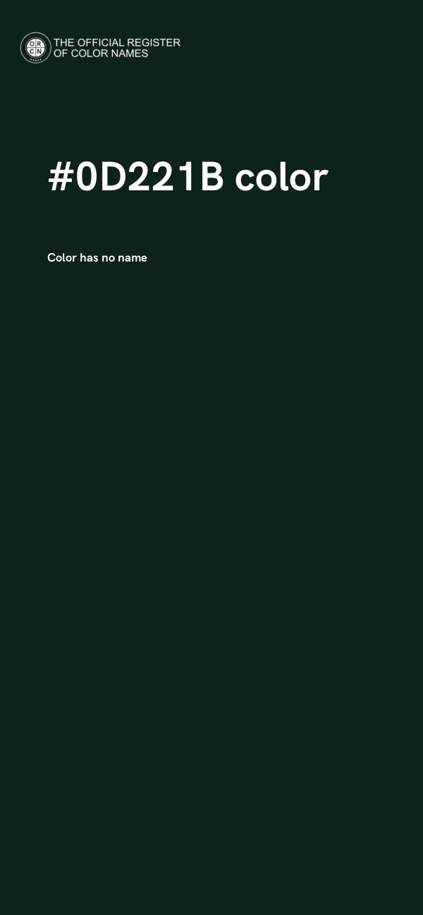 #0D221B color image