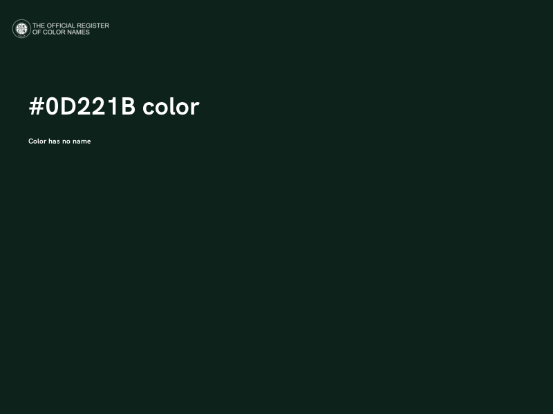 #0D221B color image