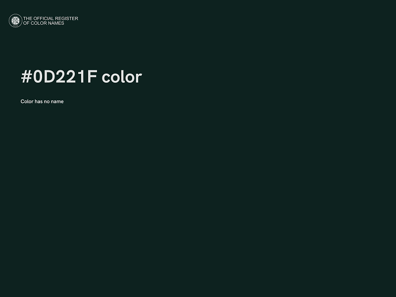 #0D221F color image