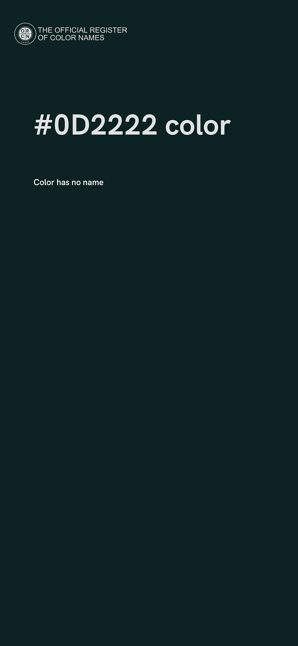 #0D2222 color image
