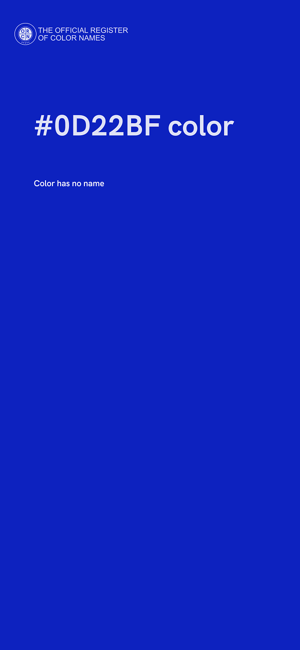 #0D22BF color image