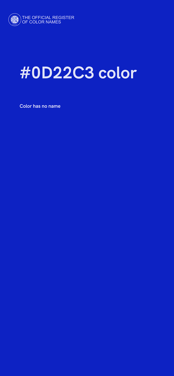 #0D22C3 color image