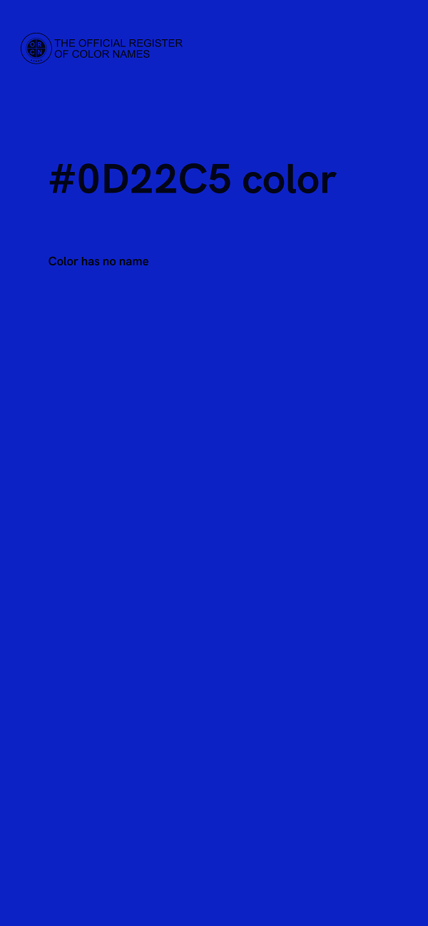 #0D22C5 color image