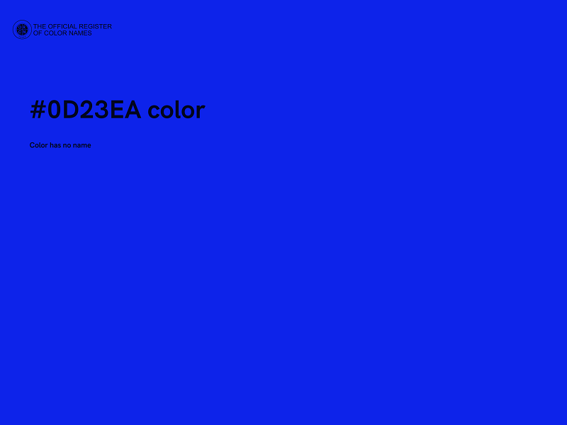 #0D23EA color image