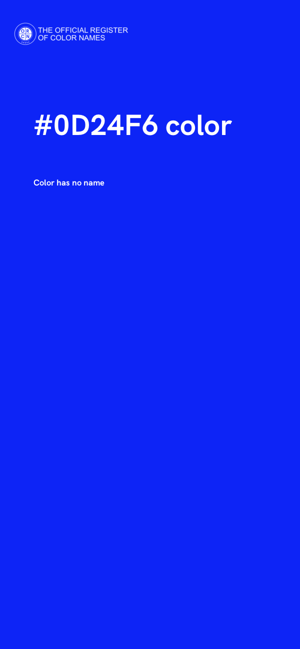 #0D24F6 color image