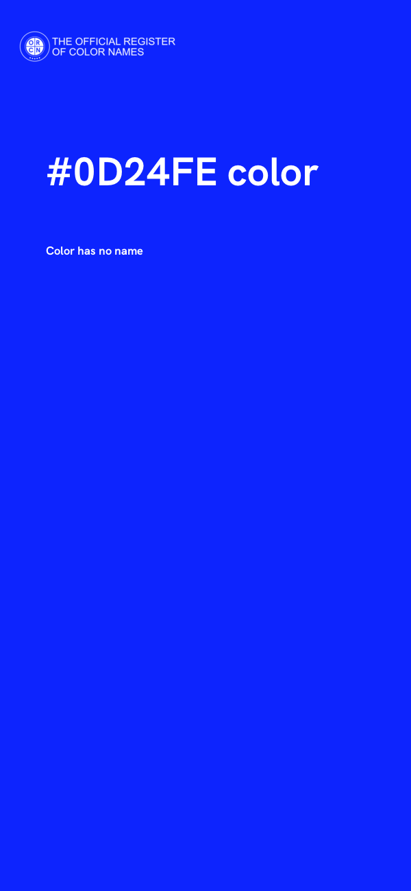 #0D24FE color image