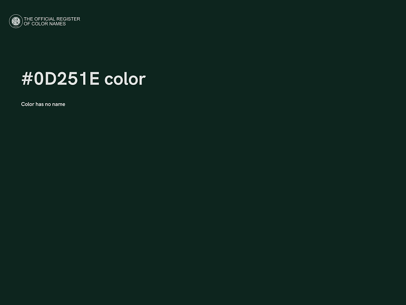 #0D251E color image