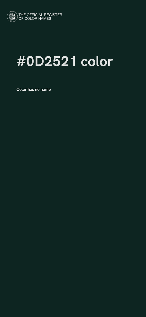 #0D2521 color image