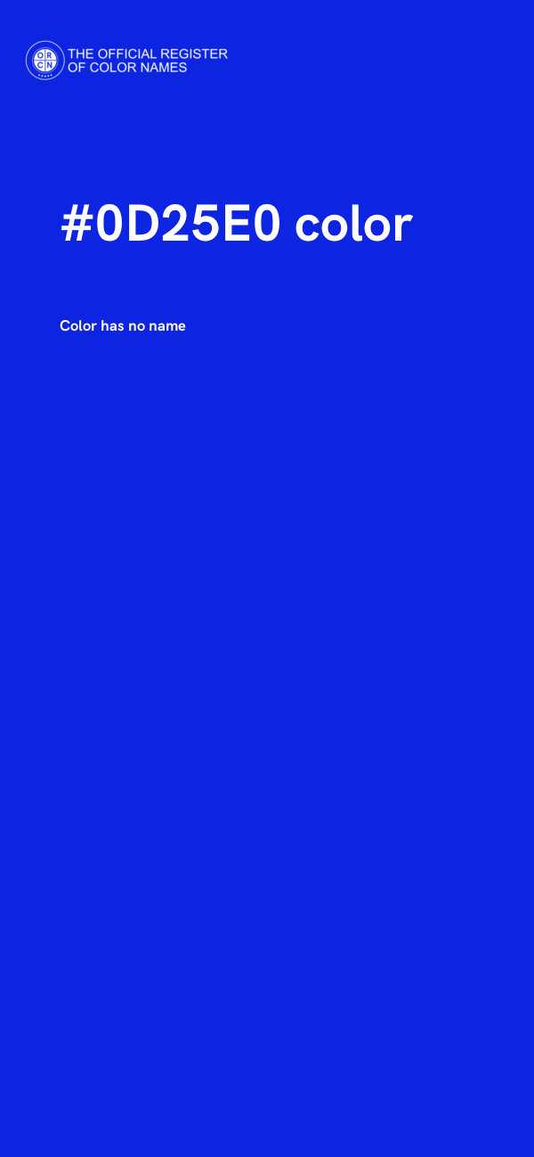 #0D25E0 color image