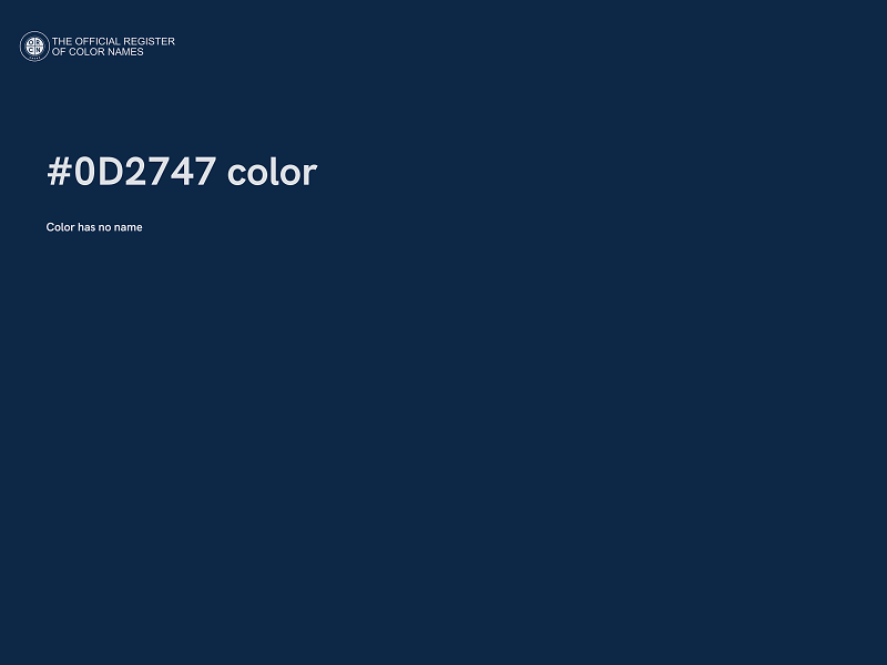 #0D2747 color image