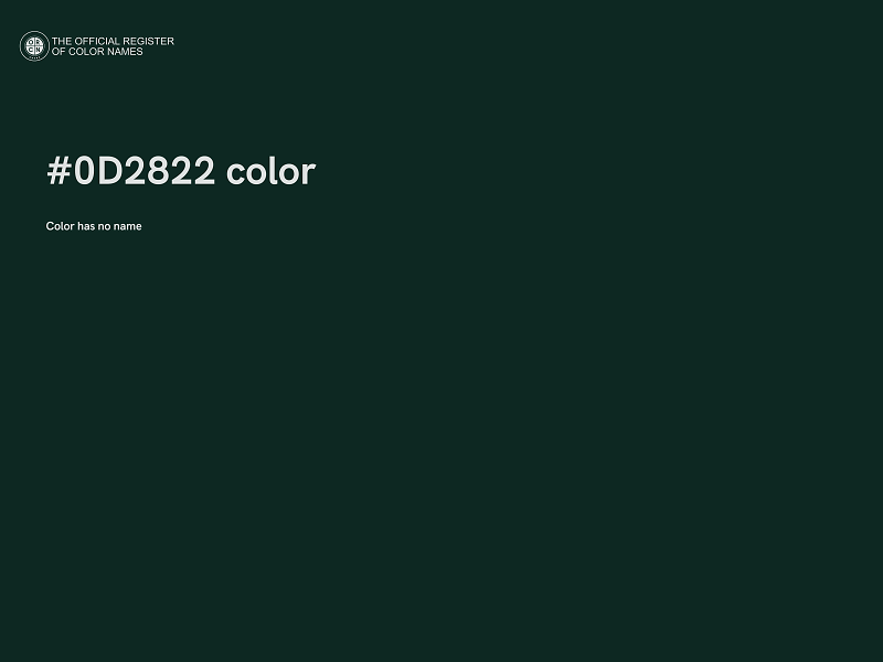 #0D2822 color image