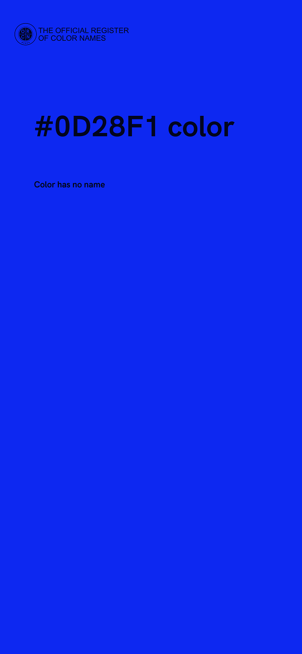 #0D28F1 color image