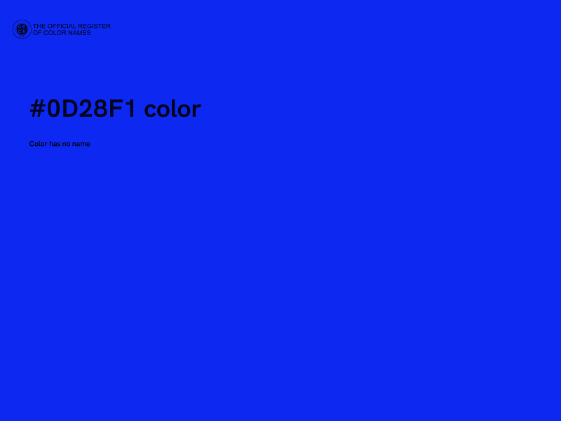#0D28F1 color image