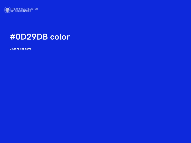 #0D29DB color image
