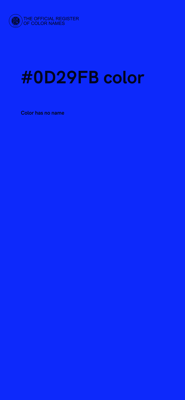 #0D29FB color image