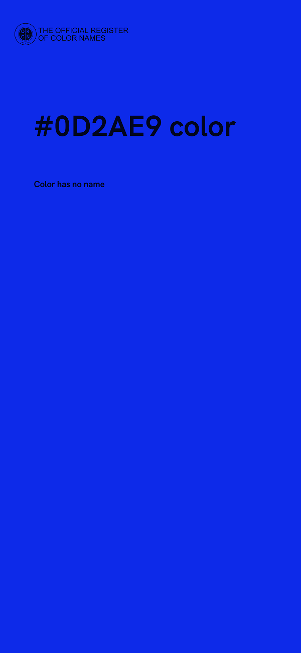 #0D2AE9 color image