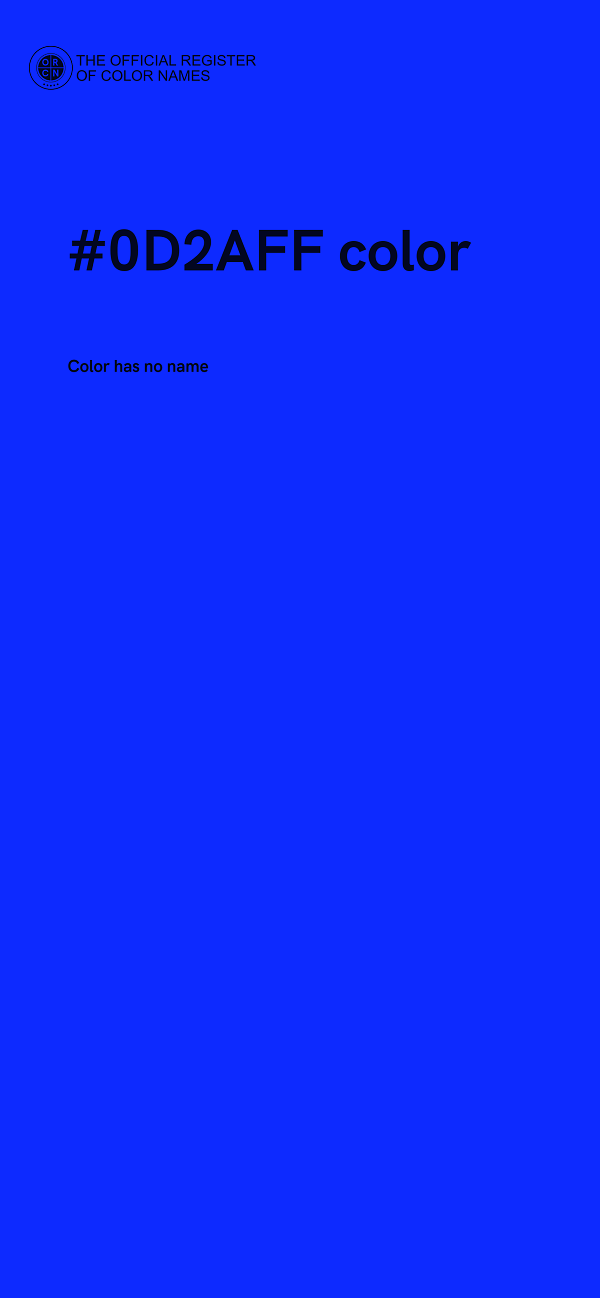 #0D2AFF color image
