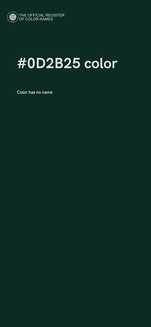 #0D2B25 color image