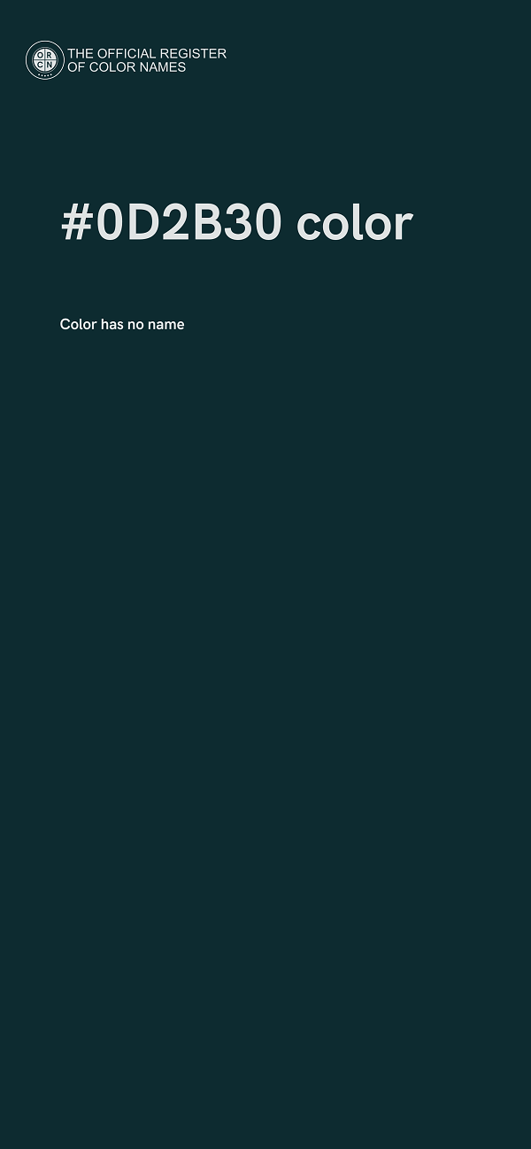 #0D2B30 color image