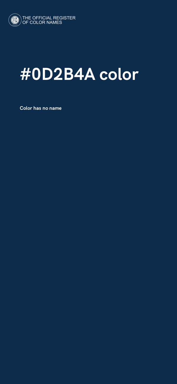 #0D2B4A color image